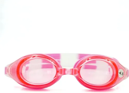 Vista 2 de Gafas de natación ópticas con hipermetropía +1.0 a +8.0, antivaho y protección UV (rosa, +5.0 Plus)