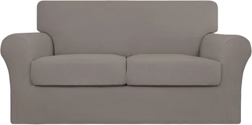 Vista 51 de Easy-Going Funda elástica de sofá de 4 piezas de gran tamaño para perros, funda de sofá lavable para 3 cojines separados, protector de muebles Negro
