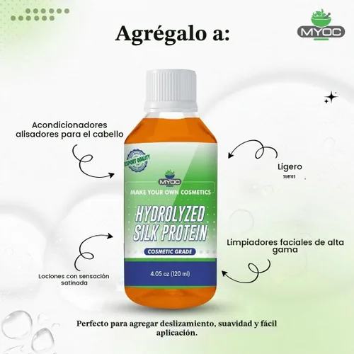 Vista 2 de Proteína de seda hidrolizada, 4.06 onzas líquidas, grado cosmético