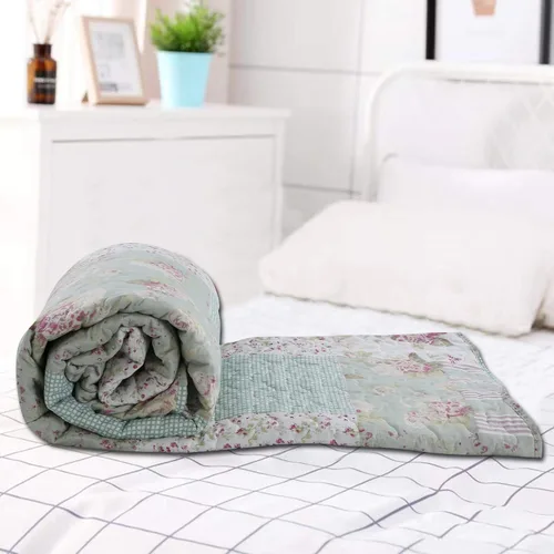 Vista 7 de Juego de cama de microfibra; prelavado, preencogido, cosido con hilos reales, acolchado a máquina; funda de edredón para cama doble Full/Queen/King
