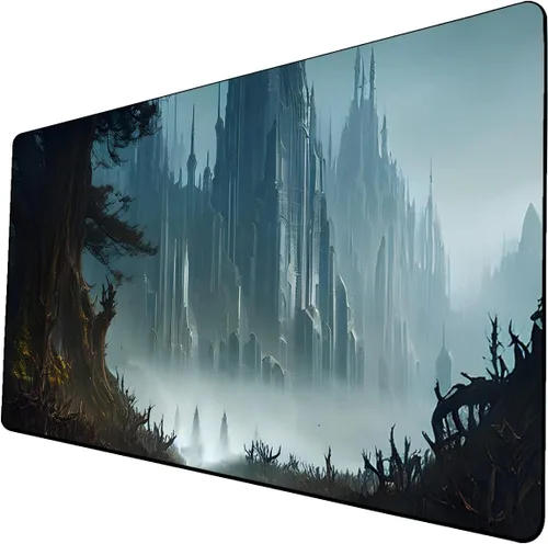 Vista 38 de Tapete de juego de cartas coleccionables AI Painting – Tapete de juego MTG con zonas, 24 x 14 pulgadas, tapete de juego MTG de alta calidad – El