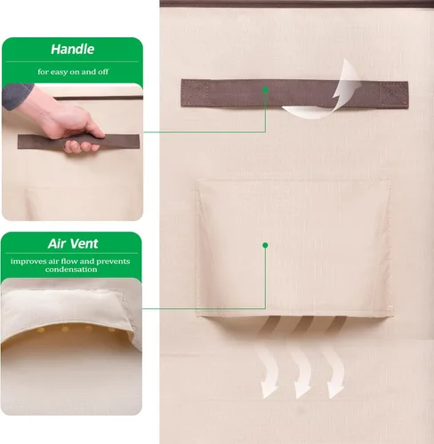 Vista 21 de F&J Outdoors Fundas para muebles de patio, impermeables, resistentes a los rayos UV, tela antidesgarros, cubierta para mesa de exterior, cubierta