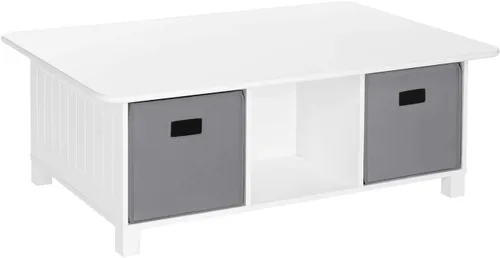 Vista 10 de RiverRidge Home RiverRidge - Mesa de actividades, color blanco con cubos de coral