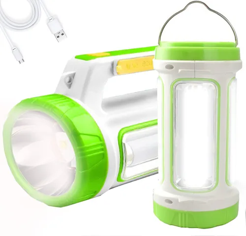 Vista 9 de Foco LED solar recargable, súper brillante 13000 lúmenes, reflector LED de mano, linterna de campamento multifunción, 6 modos de luz, IPX4
