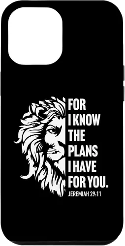 Vista 26 de Jeremiah 29:11 Christian Bible Verse Lion Graphic Case for iPhone 16