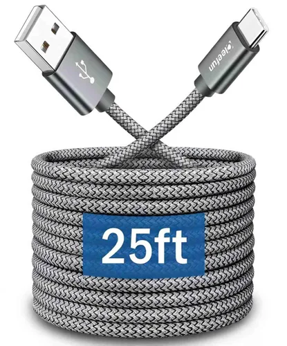 Vista 10 de CLEEFUN Cable largo USB C de 15 pies, cable de carga USB a USB-C, cable de carga tipo C de 15 pies para iPhone 17, 16, 15, serie Samsung Galaxy