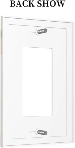 Vista 4 de Mid Century Modern Boho 1 Gang Cubierta de Interruptor de Luz Soltera Rocker Placa de Pared Decorativa GFCI Placa Frontal Toma Eléctrica Cubierta