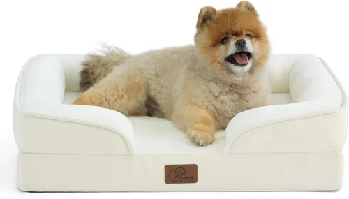 Vista 23 de Bedsure - Cama para gatos de interior, sofá cama lavable para perros muy pequeños, espuma de soporte con funda extraíble y lavable, forro Gris