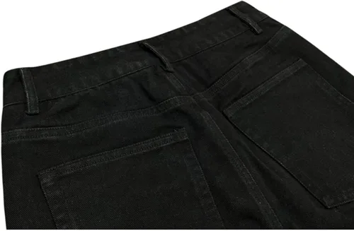 Vista 6 de Pantalones de mezclilla para hombre con estampado callejero, sueltos, estilo hip hop, rectos, vintage, holgados, pantalones largos, ropa de calle