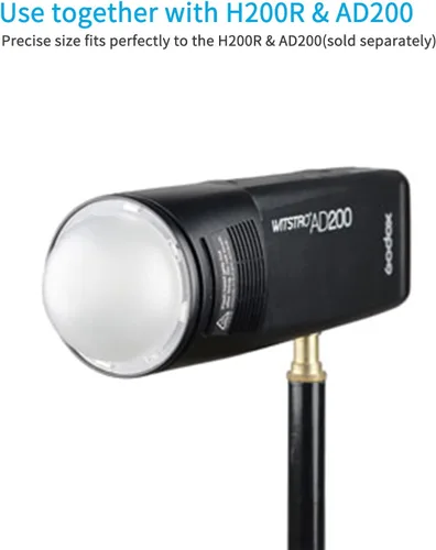 Vista 5 de Godox AK-R11 Difusor Cúpula para Godox V1 V1pro V100 cabeza redonda flash para Godox AD100Pro / H200R