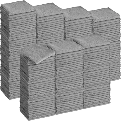 Vista 9 de Tenare Paquete de 100 paños de limpieza de microfibra de 12 x 12 pulgadas, trapos de limpieza reutilizables, toallas de microfibra a granel, paños