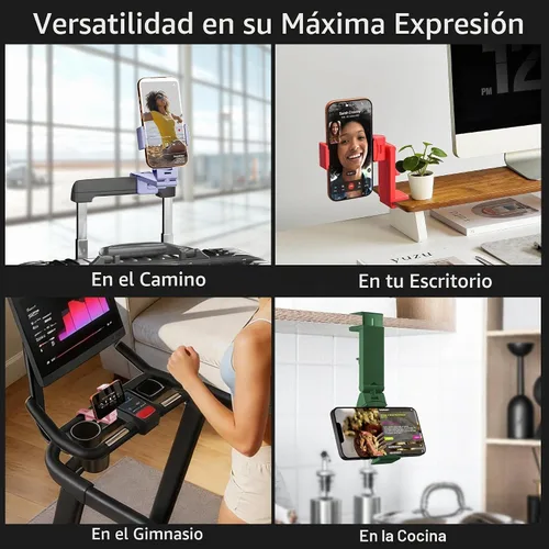 Vista 7 de Perilogics - Soporte universal para teléfono en vuelo de avión. Visualización manos libres con rotación multidireccional de 360 grados.