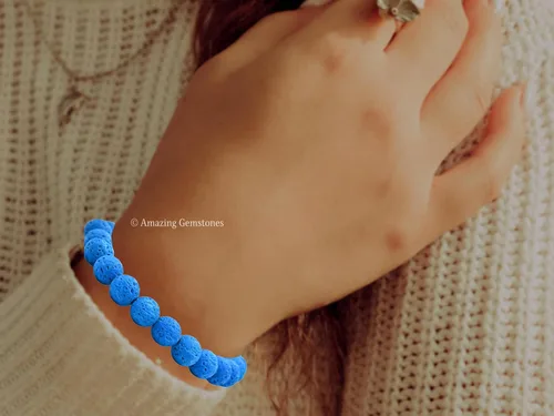 Vista 874 de Amazing Gemstone Crystal Bracelet for Women Men's Gifts - Protection Healing Crystal Bracelet - 8mm Gemstone Beaded Stretchable Bracelet Pulseras