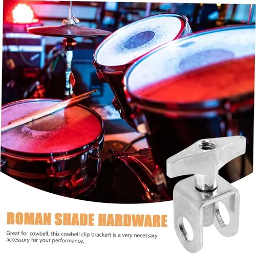 Vista 7 de Soporte de montaje de campana estándar ajustable con abrazadera en U para instrumentos de percusión compatible con cencerros para eventos deportivos