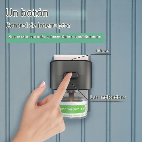 Vista 4 de Repelente de mosquitos para uso en interiores, control de aplicación Bluetooth, repelente electrónico de mosquitos, con 2 recambios repelentes