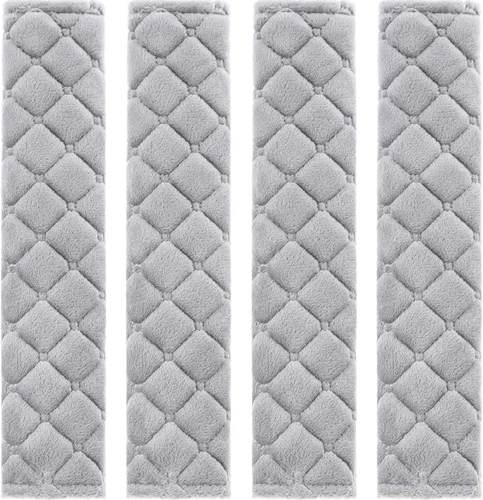 Vista 9 de Tatuo Paquete de 4 Fundas para Cinturón de Seguridad Extra Largas Almohadillas para Cinturón de Seguridad para Automóvil Suaves y Cómodas Fundas
