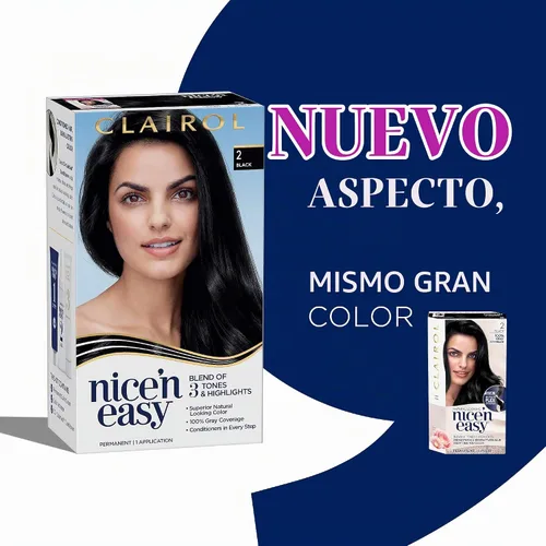Vista 4 de Clairol Nice'n Easy - Tinte permanente para el cabello, color 3 marrón y negro, 3 unidades 121A/3 Marrón Negro