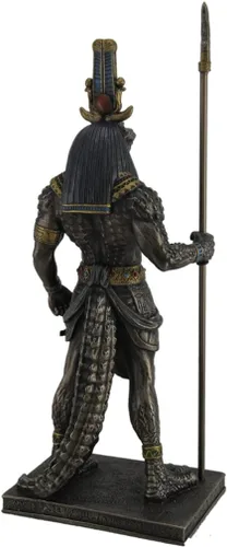 Vista 3 de Veronese Design Sobek - Estatua de cocodrilo egipcio antiguo del dios del Nilo