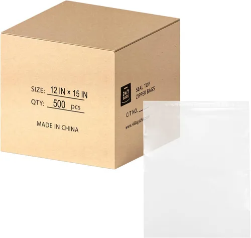 Vista 20 de Bolsas de plástico de polietileno transparentes con cierre de cremallera resellable de 6" x 9" (1000 bolsas) de 2 mil