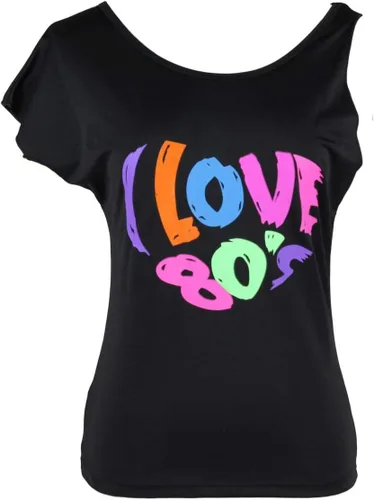 Vista 3 de Disfraz estilo disco para mujer de los años 80 I Love 80's
