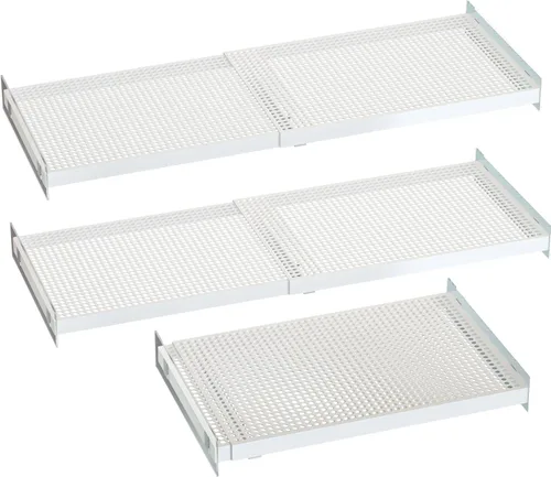 Vista 9 de Organizador de estantes de tensión expansibles para armario, estantes divisores, despensa, armario de cocina