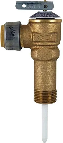 Vista 7 de Cash Acme Válvula de alivio de temperatura y presión NCLX-5L de 3/4 pulgadas, empuje para conectar accesorios de plomería de latón, cobre, tubo