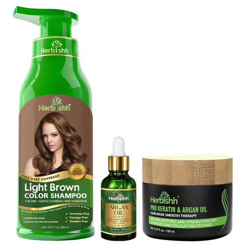 Vista 11 de Herbishh After Color Shampoo Combo contiene champú color para el cabello, tinte para el cabello, 16.9 fl oz de aceite de argán, 1.0 fl oz