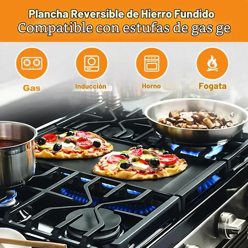 Vista 5 de WB31X24738 Repuesto de plancha para estufa GE JGB700SEJ4SS y JGSS66SEL3SS (una sartén saludable de aluminio fundido)