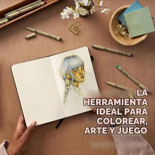 Vista 3 de SAKURA 50075 Pigma Micron 05 (16 piezas, los colores pueden variar) Juego de bolígrafos de tinta de la colección Cube