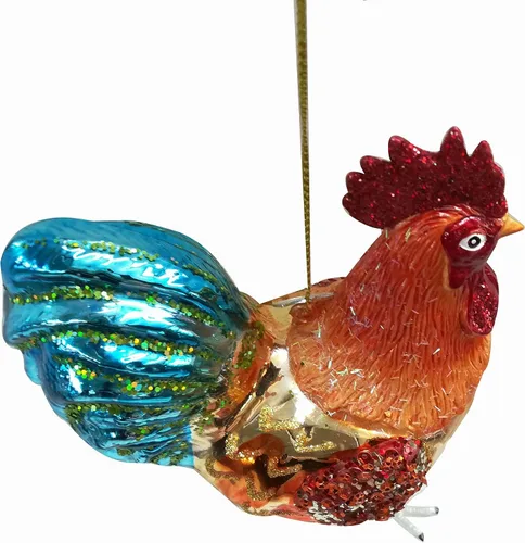 Vista 4 de Adorno de gallo de cristal Noble Gems™