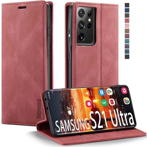 Vista 14 de Funda tipo cartera para Samsung Galaxy S21 5G con bloqueo RFID, color negro