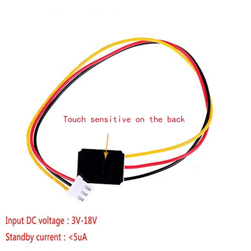Vista 4 de Acxico Interruptor táctil capacitivo ultra miniatura táctil biestable módulo de interruptor electrónico LED relé DC 3V-18V 12V 3A