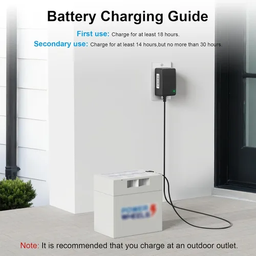 Vista 3 de Cargador compatible con ruedas eléctricas y batería superior naranja