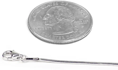 Vista 3 de Cadena de plata de ley 925 Collares de cadena de serpiente para mujeres u hombres y pulseras para mujeres u hombres Anti deslustre