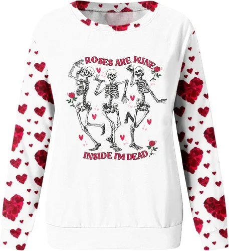 Vista 3 de IHGFTRTH Sudadera de manga larga con cuello redondo y estampado de moda