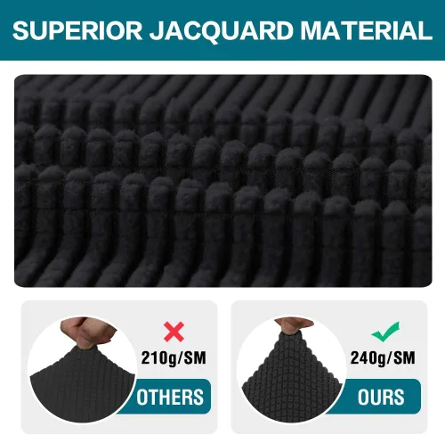 Vista 3 de Turquoize Fundas elásticas para reposabrazos para sillas y sofás, fundas para reposabrazos de sofá de elastano y jacquard, protector de muebles
