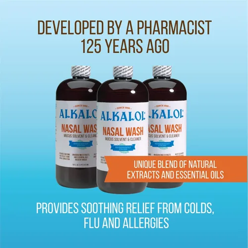 Vista 7 de Solución para lavado nasal de Alkalol, 3 unidades (16 onzas líquidas)