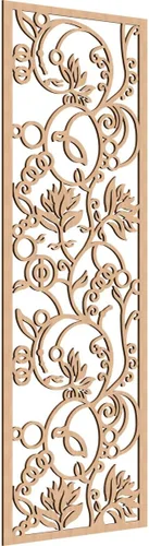 Vista 99 de Caspian Paneles de pared de madera con calado decorativo perforado, 9 3/8 pulgadas de ancho x 24 3/8 pulgadas de alto x 1/4 de alto, cereza