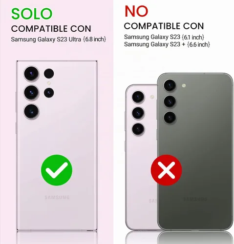 Vista 2 de ULAK Funda transparente para Galaxy S23 Ultra, resistente a prueba de golpes, funda de TPU suave, funda protectora transparente para Samsung Galaxy