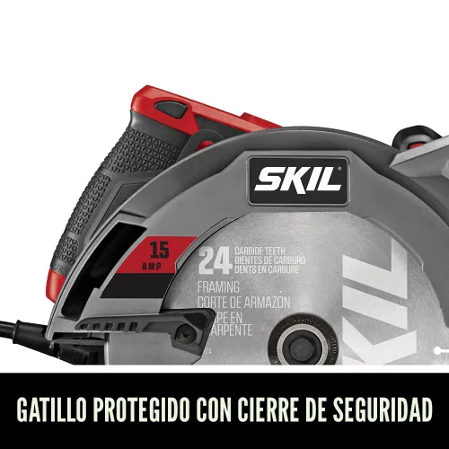 Vista 5 de SKIL Sierra circular de 15 amperios, 7-1/4 pulgadas (18.4 cm) con guía láser de haz único - 5280-01