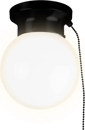 Vista 11 de Ultralux Montaje empotrado de vidrio LED utilitario de 6 pulgadas con cadena de tracción, lámpara de globo - 500 lúmenes 3000K lámpara para armario