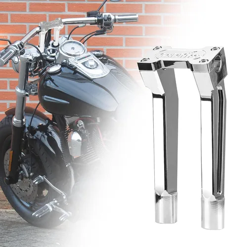 Vista 13 de Abrazadera superior para manillar de 1 pulgada / 0.984 in, kit de extensión de barra de mango alto de 6 pulgadas, ajuste universal para Harley