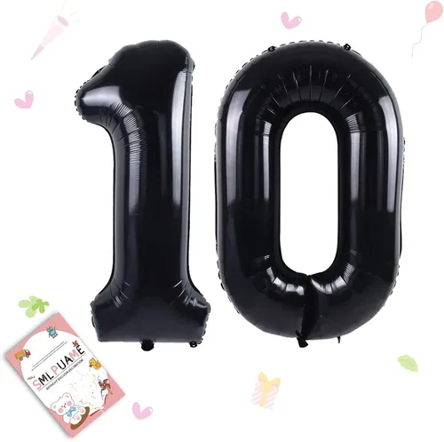 Vista 46 de Globos grandes de 40 pulgadas de números del 0 al 9, globos numéricos para decoración de fiesta de cumpleaños, globos de helio de aluminio