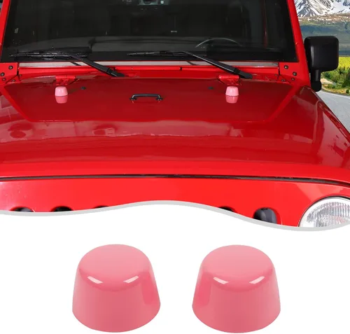 Vista 15 de Moldura decorativa de goma para capó del motor compatible con Jeep Wrangler JK JKU 2007-2018 (azul)