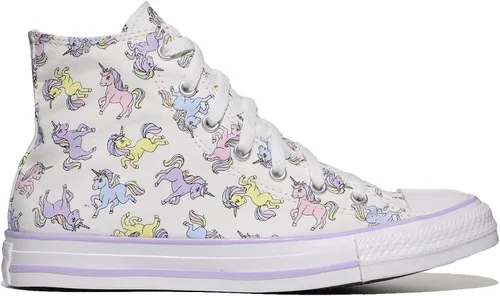 Vista 4 de Converse CTAS Hi White para niña (niño grande)