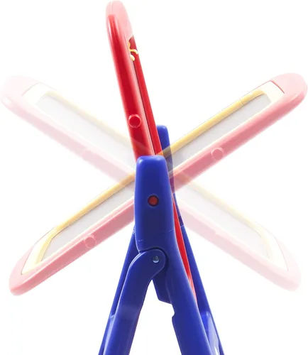 Vista 3 de Crayola Qwikflip Caballete para niños de 2 lados – Pizarra magnética giratoria de 360° y pizarra para tiza – Estación de arte 4 en 1 con rollo