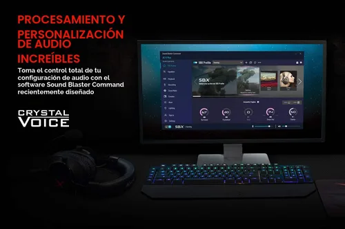 Vista 7 de [Renovado] Creative Sound BlasterX AE-5 Plus Pure Edition SABRE32 Ultra-Class Tarjeta de sonido y DAC para juegos PCI-e de 32 bits/384kHz con Dolby