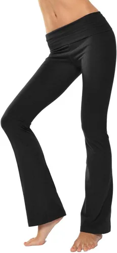 Vista 3 de Hardtail Roll Down Boot Leg Pantalones de yoga (x-S) Negro, Negro