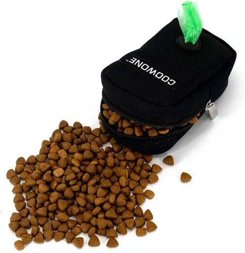 Vista 3 de Bolsa de golosinas para perros, soporte para bolsas de excrementos de perro para correas, contenedor de aperitivos para mascotas con bolsa