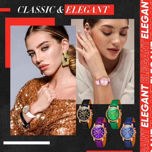 Vista 6 de Yinkin Juego de 14 relojes de cuarzo unisex de platino surtidos para mujeres, hombres y damas, números romanos, relojes de pulsera de piel sintética